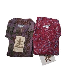 Mad Gringo Women's Lot Of 2 Small Hawaiian Shirts NEW WITH TAGS Button Up